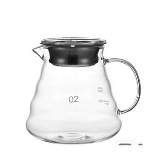 Glazen koffieserveer voor filterkoffiezetapparaat, standaard glazen koffiekan, koffiepot met deksel, helder, 02 600 ml (20 oz), glazen koffieserveer voor filterkoffiezetapparaat, modieuze glazen koffiekan met strass-steentjes, koffiepot met deksel, helder, 400 ml (13,5 oz) Terug naar school
