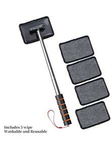 1pc/3pcs/5pcs Windshield Cleaning Tool Set - Extendable & Detachable Handle, Microfiber Cloth Car Glass Cleaning Brush, Car Windshield Squeegee, Suitable For Auto Detailing, Windshield, Truck, SUV, RV And Home Windows, Car Cleaning Kit, Car Glass Cleaner, Windshield Cleaner