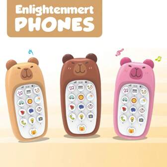 Teléfono de juguete musical para niños, teléfono de despertar musical para educación infantil temprana, con múltiples modos