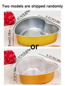 10/30 piezas Moldes de aluminio desechables con forma de corazón Yinkin de 5.4 pulgadas para magdalenas/cupcakes con tapas, para hornear postres, para el Día de la Madre, San Valentín, bodas, cumpleaños, tartas y muffins - Multicolor - Ver 11