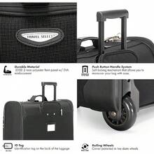 Expandable Rolling Upright Luggage - Black - View 7