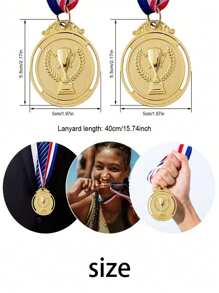 1 pezzo/3 pezzi/5 pezzi/10 pezzi Medaglie d'oro, d'argento e di bronzo, medaglie di premio per sport, maratone, scuole, aziende, forniture scolastiche, ritorno a scuola