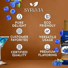Syruvia Blue Raspberry Syrup 25.40 Ounces Blue Raspberry Flavoring Syrup - 25.4 Fl Oz - View 5