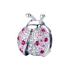 1 PC 925 Sterling Silver Butterfly Charms Sweet Flowers Beads Pendant DIY Bracelet Necklace Jewelry Making Valentines Wedding