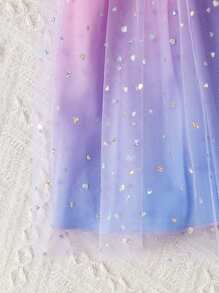 Toddlers/ Little Kids Tie Dye Mesh Sequin Strap Dress, Spring/Summer