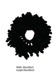 1件纯色披肩内衬头饰发圈，可搭配连衣裙