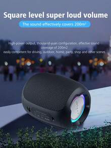 ZEALOT S53 10W 无线扬声器，户外便携式重低音，TWS 支持双配对，3600mAh 电池，8 小时播放时间，环绕立体声，手持式低音炮。包括充电线/AUX，兼容 TF/USB，适用于智能手机/平板电脑/电视/电脑，适合户外/室内/海滩/派对使用 - 黑色 - 查看 9