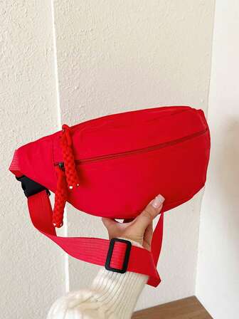 Nylon High Capacity Chest Bag Waist Pack, Unisex Suitable For Daily, Sports, Running, Travel, Leisure Use