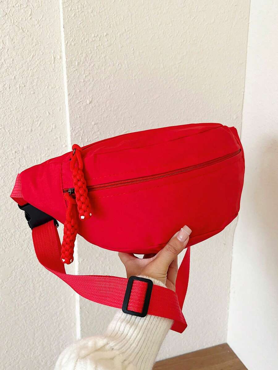 Nylon High Capacity Chest Bag Waist Pack, Unisex Suitable For Daily, Sports, Running, Travel, Leisure Use