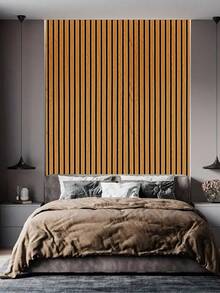 Tapet detașabil, tapet din PVC cu dungi și imitație de lemn impermeabil, detașabil fără reziduuri, rezistent la umezeală, la mucegai, rezistent la căldură, potrivit pentru sufragerie, sufragerie, decor dormitor - Multicolor - Vizualizare 1