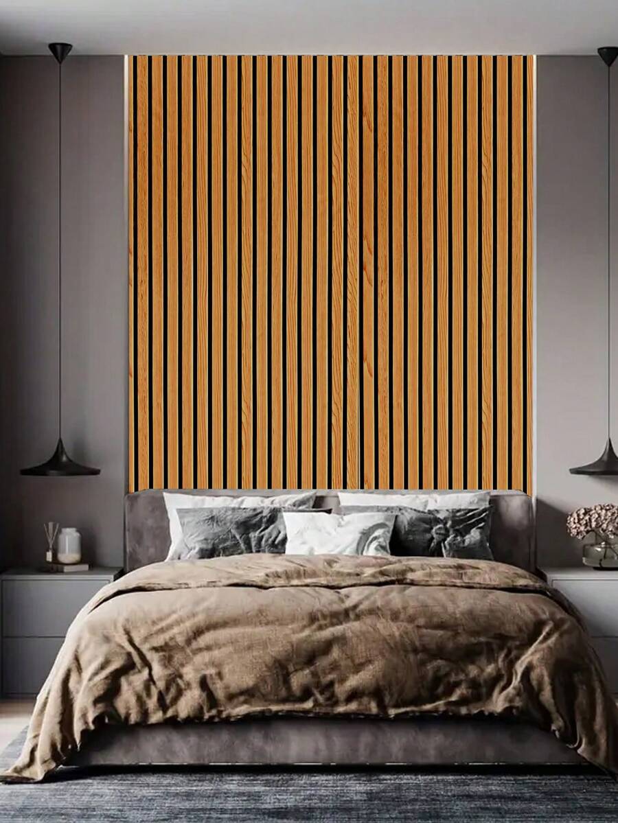 Tapet detașabil, tapet din PVC cu dungi și imitație de lemn impermeabil, detașabil fără reziduuri, rezistent la umezeală, la mucegai, rezistent la căldură, potrivit pentru sufragerie, sufragerie, decor dormitor - Multicolor - Vizualizare 1