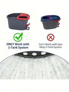 2/1pc Mop Replacement Heads Compatible With O-Cedar/Viled EasyWring Spin Mop -Washable Microfiber Spin Head Refills-Easy Cleaning Mop Head Replacement,Cleaning,Kitchen ﻿