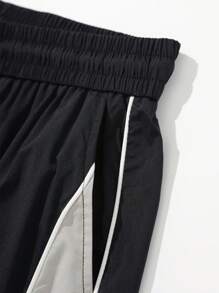 DK-MB High Street Varsity Style Colorblocked Loose Straight Leg Casual Cargo Pants, Fashion Unisex Couple Streetwear Hip Hop Baggy Pants, Versatile All-Match Wide Leg Trousers Suitable For Boyfriend/Husband Gift