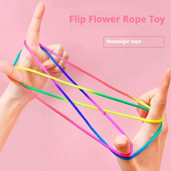 1/2 Stücke bunte Blume Springseil Dual Player Stress Relief Interaktives Spiel zum Selbermachen