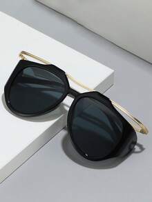 1pc个性化椭圆时尚眼镜时尚蛤蟆镜欧美ins街拍时尚酷炫高端眼镜