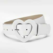 1 Piece Extended Heart Buckle Belt For Women, Decorative Dress Belt, Summer New Fashionable Heart Ins Style Belt, Suitable For Daily Commuting, Going Out With Friends, Vacation, Evening Party, Christmas Party, Great Gift For Valentine's Day Or Mother's Day For Yourself, Friends, Family, Girlfriend, Mother (Gift Packaging) Autumn, Fall, Halloween - 粉色 - 查看 9
