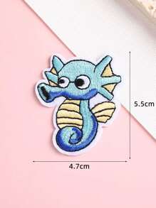 Desene animate drăguț broderie pânză patch de accesorii de îmbrăcăminte biologice marine DIY computer broderie fier adeziv topit poate fi lipit pe haine, potrivit pentru accesorii decorative de îmbrăcăminte pentru pungi.