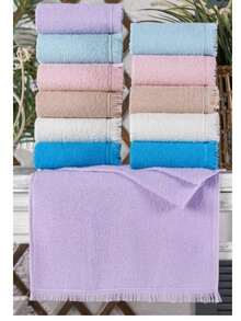 MADE IN TURKEY Piece Fringed Kitchen Drying Towel Set – 40x70 Cm – 100% Cotton - Multicolor - View 2