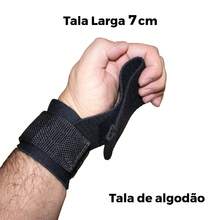 Strap Tala Larga Profissional 100% Algodão Musculação Cross - Preto - Visão 6