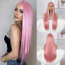 30-Inch Burgundy Straight Synthetic Wig - Heat Resistant, Silky Smooth Middle Part For Women, Versatile Styling, Rose Net Cap, Perfect For Everyday Glamour, Wig Accessories - 彩色 - 查看 11