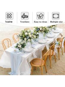 1 Piece White 90-Inch Round Tablecloth: Wrinkle-Resistant And Washable Banquet Tablecloth; Spill-Proof High-Density Fabric Tablecloth Suitable For Wedding Events And Daily Household Use.