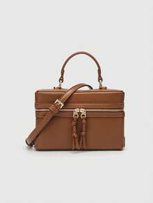 2025 Spring New Collection Women Black Structured Shoulder/Crossbody Bag - View 1