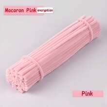 100/500 件粉彩管道清洁器雪尼尔茎 12 英寸散装管道清洁器花什锦毛绒棒适用于创意学校项目 DIY 万圣节圣诞节装饰，5 种颜色（5 种马卡龙色）
