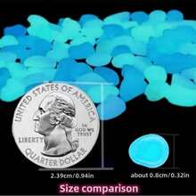 201 piezas/100 piezas Decoración brillante en la oscuridad de rocas de resina luminosa para decorar el jardín, el patio, el acuario, la boda, el tanque de peces - Multicolor - Ver 4