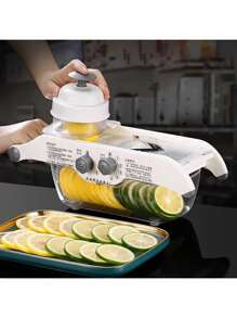 Cestino, grattugia per verdure, affettatrice per carote, accessori da cucina e macinaspezie multifunzionale per limone, affettatrice per verdure