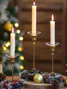 Tropfschutz für Kerzenhalter, klare Glas-Bobeches für Kerzenständer, runde Wachsfänger für Kerzen, gerade Kerzenhalter für Tisch-Mittelstücke, Hochzeiten, Kirchen, Zuhause