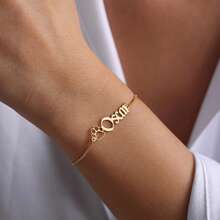 Paw Print Name Bracelet, Personalized Elegant Dog Paw Bracelet, Minimalist Paw Bracelet, Name Bracelet, Pet Bracelet, Christmas Gift - Multicolor - View 7