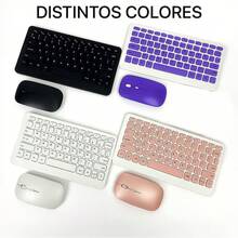 Rechargeable Bluetooth Keyboard And Ultra-Portable Wireless Mouse Combo In Four Colors – Ideal For Work, Study And Travel, Compatible With Multiple Devices - Black - View 5