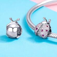 1 PC 925 Sterling Silver Butterfly Charms Sweet Flowers Beads Pendant DIY Bracelet Necklace Jewelry Making Valentines Wedding