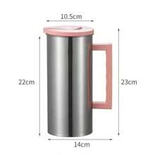 1,8L Große Kapazität Anti-Überlauf Edelstahl Wasserflasche, Kalt & Heiß Dual Nutzung, geeignet für Outdoor, Büro und Zuhause