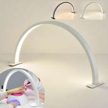 1PC USB LED Nail Lamp For Desk, Black&White Half Moon Lamp With Cool White,USB Plug- In Model,Desk Lamp For Nail Tech, Lash Extensions, Facial Spa, Manicure - Multicolor - View 10