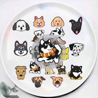 18 pezzi Accessori decorativi carini a tema cani cartoni animati, per DIY su gioielli, collane, orecchini, portachiavi, scarpe, borse, decorazioni per la casa, da usare sia in interni che esterni, senza alimentazione, adatti per Natale, Pasqua, Ringraziamento, regali per amici, familiari, studenti, piccoli omaggi