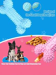 5件套豪华小狗玩具，狗玩具，适合出牙的小狗，小狗咀嚼玩具，带有可爱的吱吱叫的狗玩具，球和更多绳索小狗玩具，适合小型犬浅蓝色，这些玩具是送给宠物主人的理想生日礼物， - 彩色 - 查看 7