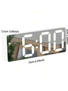 Multi Colored LED Mirror Desktop Alarm Clock, Digital Alarm Clock, Desktop Electronic Alarm Clock, Display Time, Night Light, Desktop USB Alarm Clock, Home Decoration Smart Clock, Bedroom Home Office Desk Clock, Desktop Clock, Temperature Date Display, Electronic Desktop, Student And Toddler Desk Mirror, LED Clock, Back To School, Beautiful Dormitory Decoration, Home Decoration
