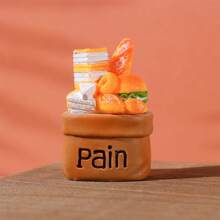 1pc Miniature Model DIY Realistic 3D Food Toy Bread, Tomato Creative Resin Craft Decor, Perfect For Back To School Gift/Birthday Present