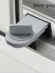 1pc Aluminum Alloy Sliding Door & Window Lock, With Anti-Pinch, Anti-Theft, Anti-Falling Functions And Lock