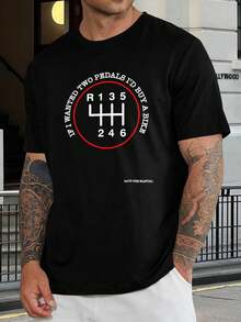 Camiseta de Coche Divertido - Salva la Transmisión Manual Camiseta para Aficionados a los Engranajes y las Carreras - Camiseta de Manga Corta para Hombre - Negro - Ver 1