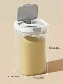 Portable Baby Solid Food Powder Milk Formula Container, Large Capacity Airtight Seal Canister, Silicone Magnetic Spoon, Suitable For Travel & Outdoor, Wide Mouth Easy To Clean, Home Condiment/Grain Storage - Multicolor - View 6