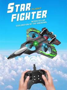 El avión de combate controlado por control remoto K479 ofrece la opción entre un control remoto con mando y un control remoto con sensor de gravedad. Está equipado con un sistema de ascenso/descenso con un solo toque, una función de giro de 360° y una función de vuelo en círculos.