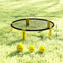 SPORTNOW Spike Ball Set, Mini Beach Games Set With Net, 3 Balls And Ball Pump, Portable With Carrying Bag For Outdoor Team Sports, Yellow - Yellow - View 3