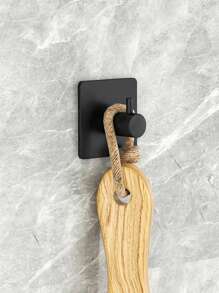 1/2/4 Pcs Square Adhesive Hooks, Wall Mounted Towel Hooks Without Drilling, Hanging Hooks Racks, Shower Clothes Hanger, Home And Apartment Essential, Bathroom & Kitchen Organization And Storage