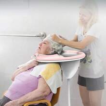 Portable Inflatable Shampoo Basin Set, Mobile Salon PVC Foldable Hair Wash Basin Sink Shampoo Tray Washing Bowl For Elderly, Pregnant Women Care Products - Pink - View 4