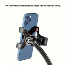 An Adjustable Long Gooseneck Phone Stand - Carbon Steel Lazy Stand, With A 360° Rotatable Clip, Suitable For Watching Videos On The Bed Or Table - No Battery Required Compatible With IPhone, Android Phone, Gift For Birthday, Family, Friends 360 Degree Rotating, Bed Lazy Stand, Phone Holder