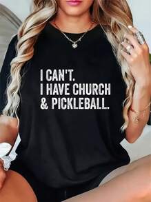 T-shirt retrò con la dicitura "Non posso farlo. Ho pickleball"