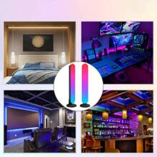 RTONTR 1 Pc / 2 Pcs Desktop Led Ambient Light Bar Music Rhythm Lights RGB Light Bars With Remote Control TV LED Backlights Remote Control For Gaming Room Tv And Party Decoration Sync With Music Rgb Desk Lamp Room Decoration