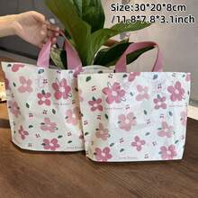 50 个加厚塑料礼品手提袋，情人节派对礼品袋，简约礼品袋，轻便，便携式花卉图案图案大容量手提包，新年，婚礼，购物袋，生日礼物袋，派对礼品袋，30 * 20 * 8 厘米/11.8 * 7.8 * 3.1 英寸，感恩节，万圣节，圣诞节 - 彩色 - 查看 14